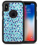 Blue Watercolor Triangle Pattern - iPhone X OtterBox Case & Skin Kits