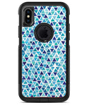Blue Watercolor Triangle Pattern - iPhone X OtterBox Case & Skin Kits