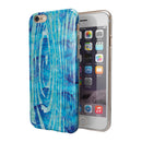 Blue Watercolor Woodgrain iPhone 6/6s or 6/6s Plus 2-Piece Hybrid INK-Fuzed Case