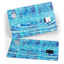 Blue Watercolor Woodgrain - Premium Protective Decal Skin-Kit for the Apple Credit Card