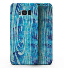 Blue Watercolor Woodgrain - Samsung Galaxy S8 Full-Body Skin Kit