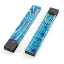 Blue Watercolor Woodgrain - Premium Decal Protective Skin-Wrap Sticker compatible with the Juul Labs vaping device