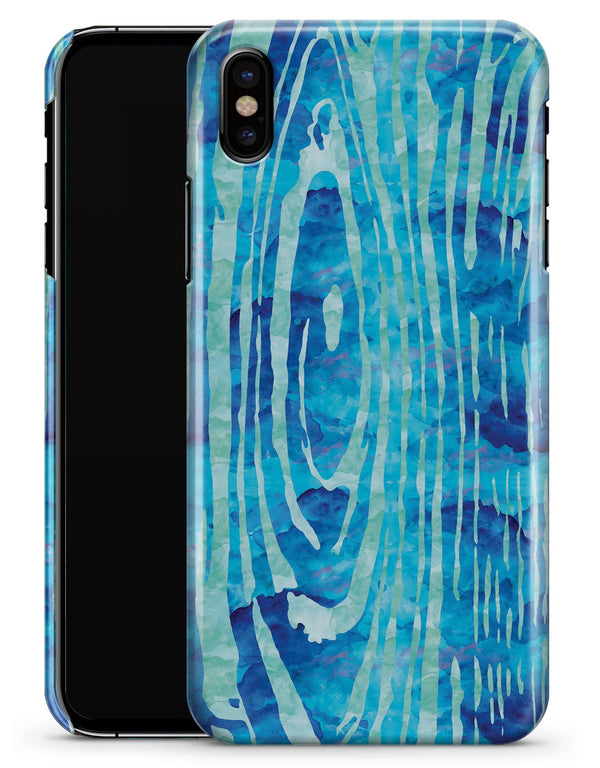 Blue Watercolor Woodgrain - iPhone X Clipit Case