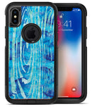 Blue Watercolor Woodgrain - iPhone X OtterBox Case & Skin Kits
