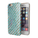 Blue Watercolor and Gold Glitter Diagonal Stripes iPhone 6/6s or 6/6s Plus 2-Piece Hybrid INK-Fuzed Case