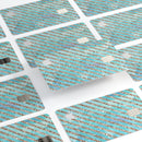 Blue Watercolor and Gold Glitter Diagonal Stripes - Premium Protective Decal Skin-Kit for the Apple Credit Card