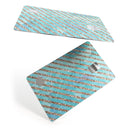 Blue Watercolor and Gold Glitter Diagonal Stripes - Premium Protective Decal Skin-Kit for the Apple Credit Card