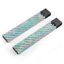 Blue Watercolor and Gold Glitter Diagonal Stripes - Premium Decal Protective Skin-Wrap Sticker compatible with the Juul Labs vaping device