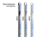 Blue Watercolor and White Flower Print Pattern iPhone 6/6s or 6/6s Plus 2-Piece Hybrid INK-Fuzed Case