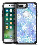 Blue Watercolor and White Flower Print Pattern - iPhone 7 Plus/8 Plus OtterBox Case & Skin Kits