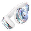 Blue Watercolor and White Flower Print Pattern Full-Body Skin Kit for the Beats by Dre Solo 3 Wireless Headphones