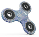 Blue Watercolor and White Flower Print Pattern Full-Body Fidget Spinner Skin-Kit
