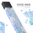 Blue Watercolor and White Flower Print Pattern - Premium Decal Protective Skin-Wrap Sticker compatible with the Juul Labs vaping device