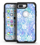 Blue Watercolor and White Flower Print Pattern - iPhone 7 Plus/8 Plus OtterBox Case & Skin Kits