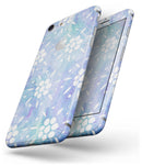 Blue Watercolor and White Flower Print Pattern - Skin-kit for the iPhone 8 or 8 Plus