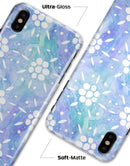 Blue Watercolor and White Flower Print Pattern - iPhone X Clipit Case