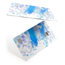 Blue Watercolor on White - Premium Protective Decal Skin-Kit for the Apple Credit Card