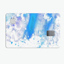 Blue Watercolor on White - Premium Protective Decal Skin-Kit for the Apple Credit Card