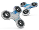 Blue Watercolor on White Full-Body Fidget Spinner Skin-Kit