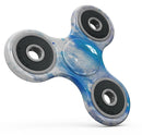 Blue Watercolor on White Full-Body Fidget Spinner Skin-Kit