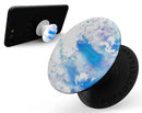 Blue Watercolor on White - Skin Kit for PopSockets and other Smartphone Extendable Grips & Stands