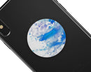 Blue Watercolor on White - Skin Kit for PopSockets and other Smartphone Extendable Grips & Stands