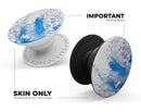 Blue Watercolor on White - Skin Kit for PopSockets and other Smartphone Extendable Grips & Stands