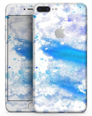 Blue Watercolor on White - Skin-kit for the iPhone 8 or 8 Plus