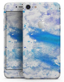 Blue Watercolor on White - Skin-kit for the iPhone 8 or 8 Plus