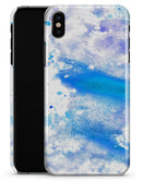 Blue Watercolor on White - iPhone X Clipit Case