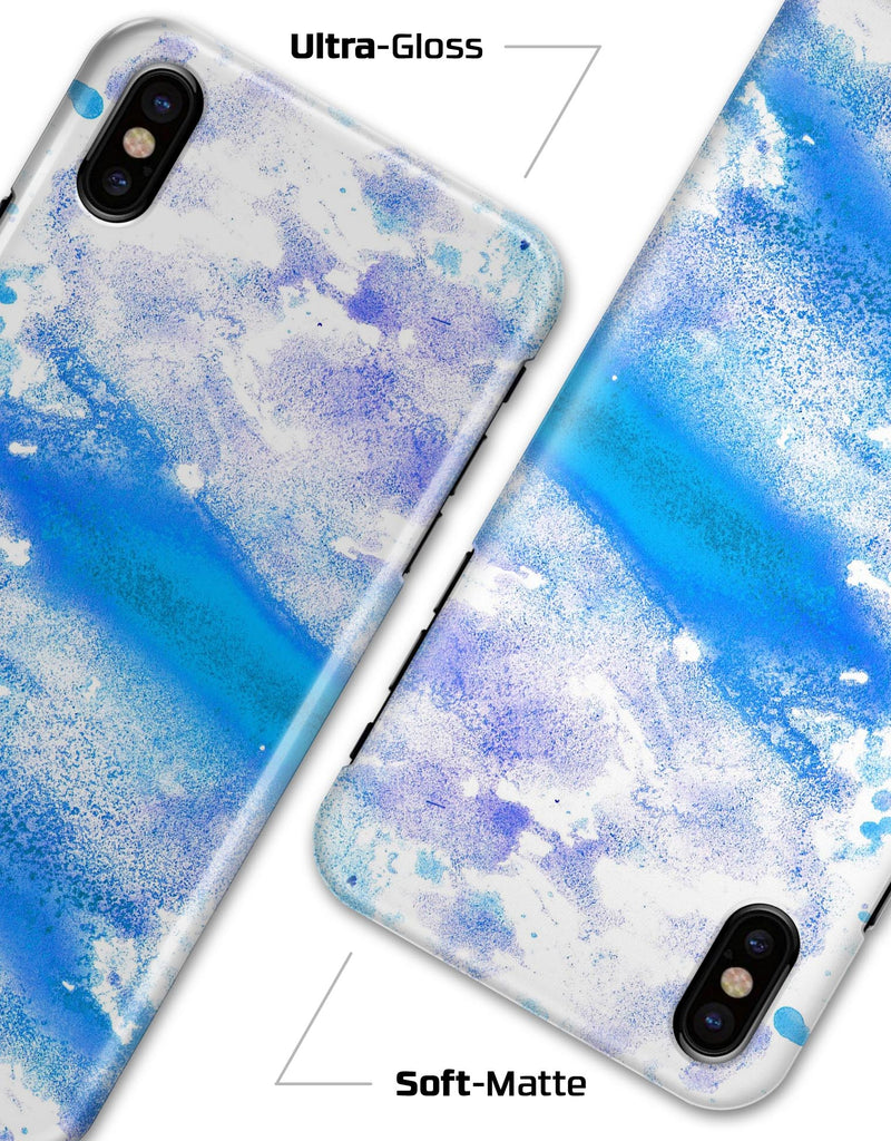 Blue Watercolor on White - iPhone X Clipit Case