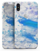 Blue Watercolor on White - iPhone X Skin-Kit