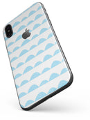 Blue Waves with Tiny Polka Dots - iPhone X Skin-Kit