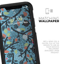 Blue and Black Branches with Abstract Big Eyed Owls - Skin Kit for the iPhone OtterBox Cases