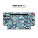 Blue and Black Branches with Abstract Big Eyed Owls // Skin Decal Wrap Kit for Nintendo Switch Console & Dock, Joy-Cons, Pro Controller, Lite, 3DS XL, 2DS XL, DSi, or Wii - Vinyl Skin Wrap for Nintendo Switch 2, OLED, Lite, Pro Controller & Wii