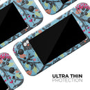 Blue and Black Branches with Abstract Big Eyed Owls // Skin Decal Wrap Kit for Nintendo Switch Console & Dock, Joy-Cons, Pro Controller, Lite, 3DS XL, 2DS XL, DSi, or Wii - Vinyl Skin Wrap for Nintendo Switch 2, OLED, Lite, Pro Controller & Wii