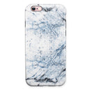 Blue and Black Grunge Over White Marble Surface iPhone 6/6s or 6/6s Plus 2-Piece Hybrid INK-Fuzed Case