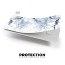 Blue and Black Grunge Over White Marble Surface - Premium Protective Decal Skin-Kit for the Apple Credit Card