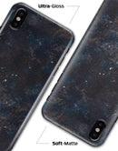 Blue and Gold Grunge Splatter - iPhone X Clipit Case