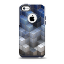 Blue and Gray 3D Cubes Skin for the iPhone 5c OtterBox Commuter Case