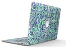 Blue and Green Damask Watercolor Pattern - MacBook Air Skin Kit