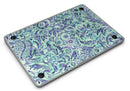 Blue and Green Damask Watercolor Pattern - MacBook Air Skin Kit