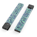 Blue and Green Damask Watercolor Pattern - Premium Decal Protective Skin-Wrap Sticker compatible with the Juul Labs vaping device