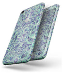 Blue and Green Damask Watercolor Pattern - Skin-kit for the iPhone 8 or 8 Plus