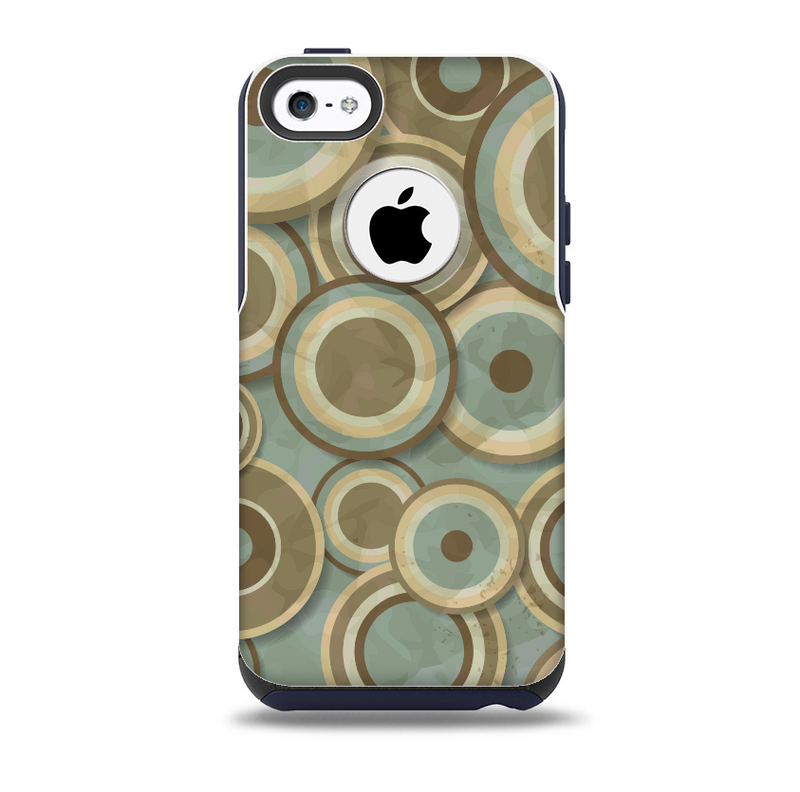 Blue and Green Overlapping Circles Skin for the iPhone 5c OtterBox Commuter Case