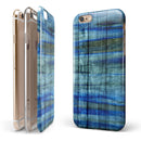 Blue and Green Tye-Dyed Wood iPhone 6/6s or 6/6s Plus 2-Piece Hybrid INK-Fuzed Case