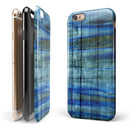 Blue and Green Tye-Dyed Wood iPhone 6/6s or 6/6s Plus 2-Piece Hybrid INK-Fuzed Case
