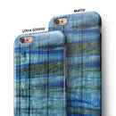Blue and Green Tye-Dyed Wood iPhone 6/6s or 6/6s Plus 2-Piece Hybrid INK-Fuzed Case