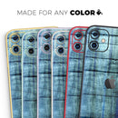Blue and Green Tye-Dyed Wood 2  - Protective Skin Wrap & Decal – Compatible with iPhone SE to iPhone 17 Pro Max (All Models)
