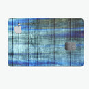 Blue and Green Tye-Dyed Wood - Premium Protective Decal Skin-Kit for the Apple Credit Card